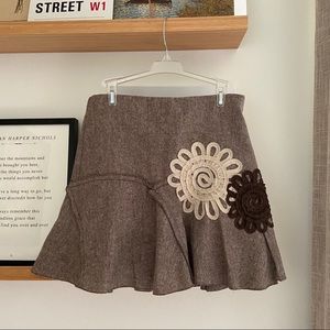 Chelsea & Violet Floral Appliqué Skirt
